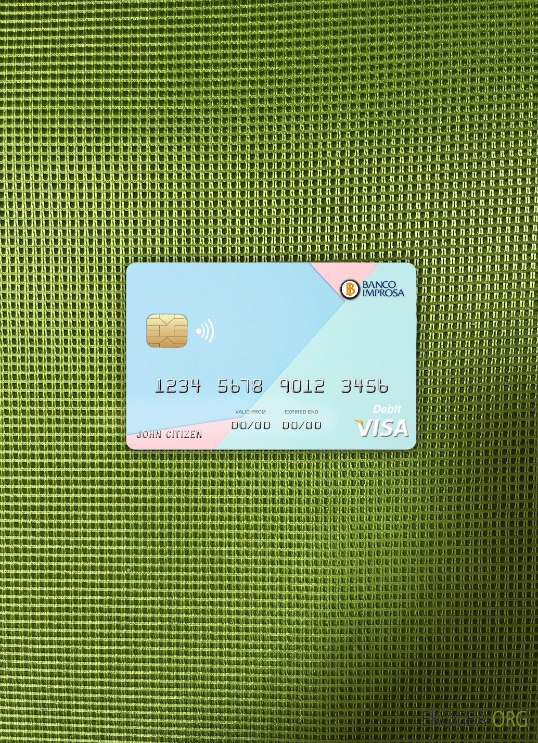 Costa Rica Improsa banque visa carte photolook avant